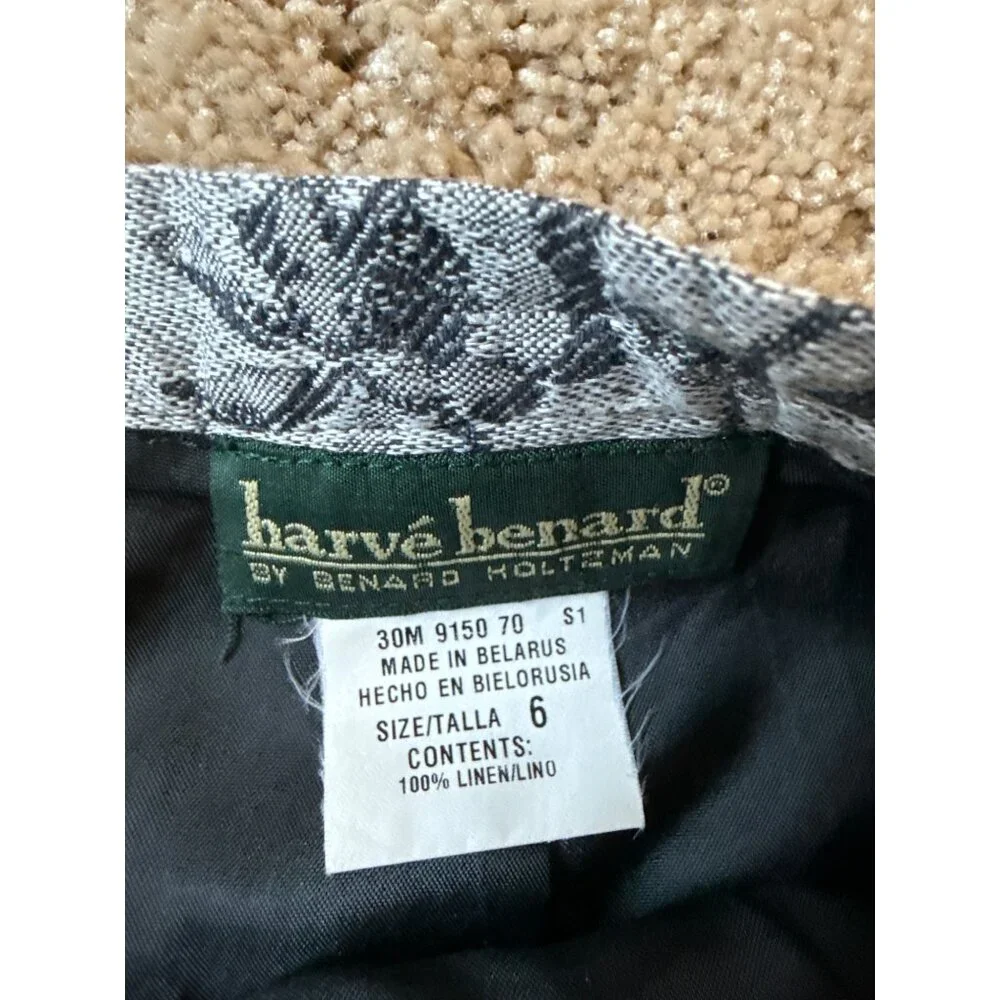 VTG Harve Benard 100%‎ Linen Size 6 Women's Maxi Skirt Fairy Grunge 90s Floral